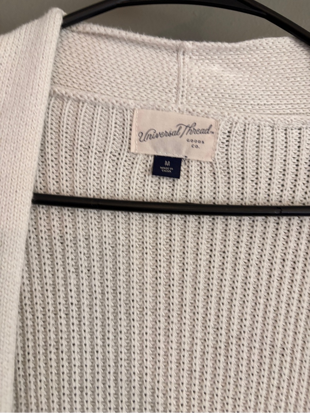 Universal Thread Cream Open-Front Knit Cardigan - Picture 3 of 5